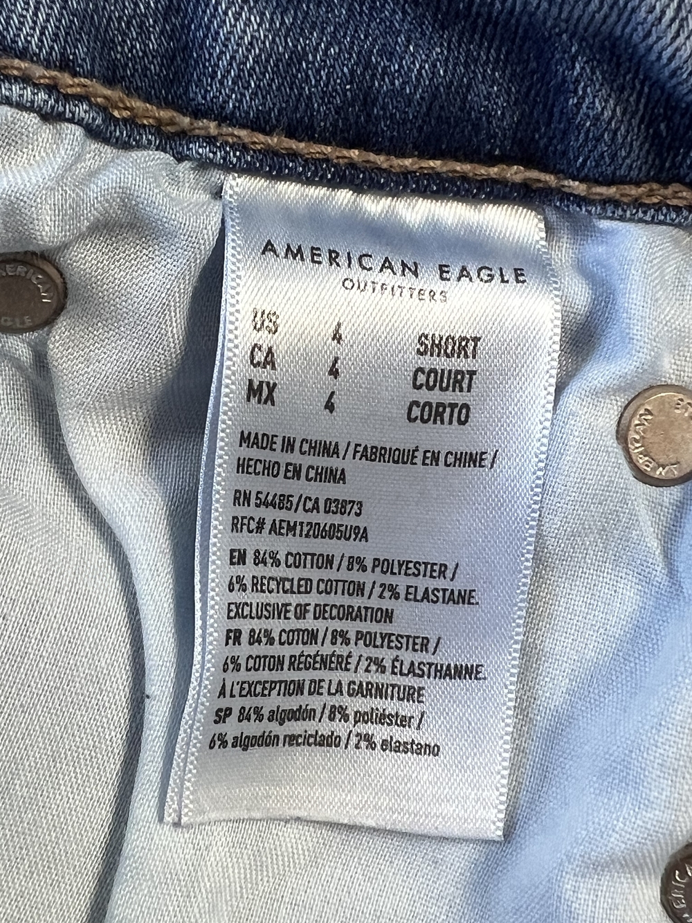 American Eagle Outfitters Blue High-Rise Bell Bottom Jeans - Picture 5 of 6